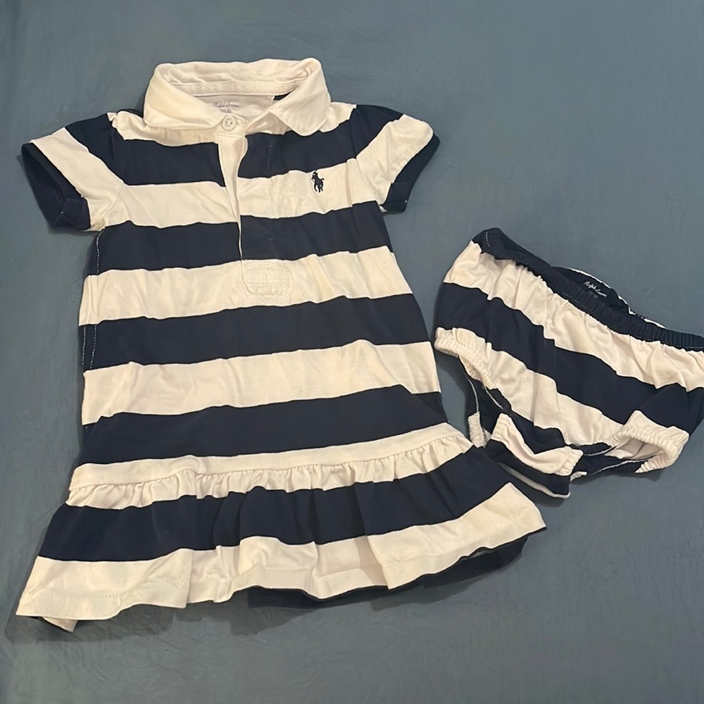 Girls Summer Ralph Lauren Dress with Undergarmet